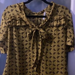 Women’s horse print blouse